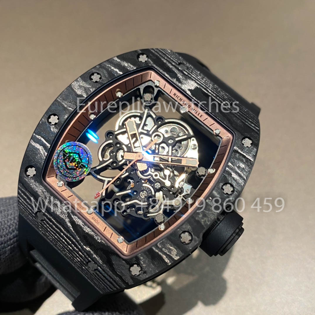 RICHARD MILLE RM055 Carbon Fiber Case 1:1 Best Clone APS Factory Bronze Dial