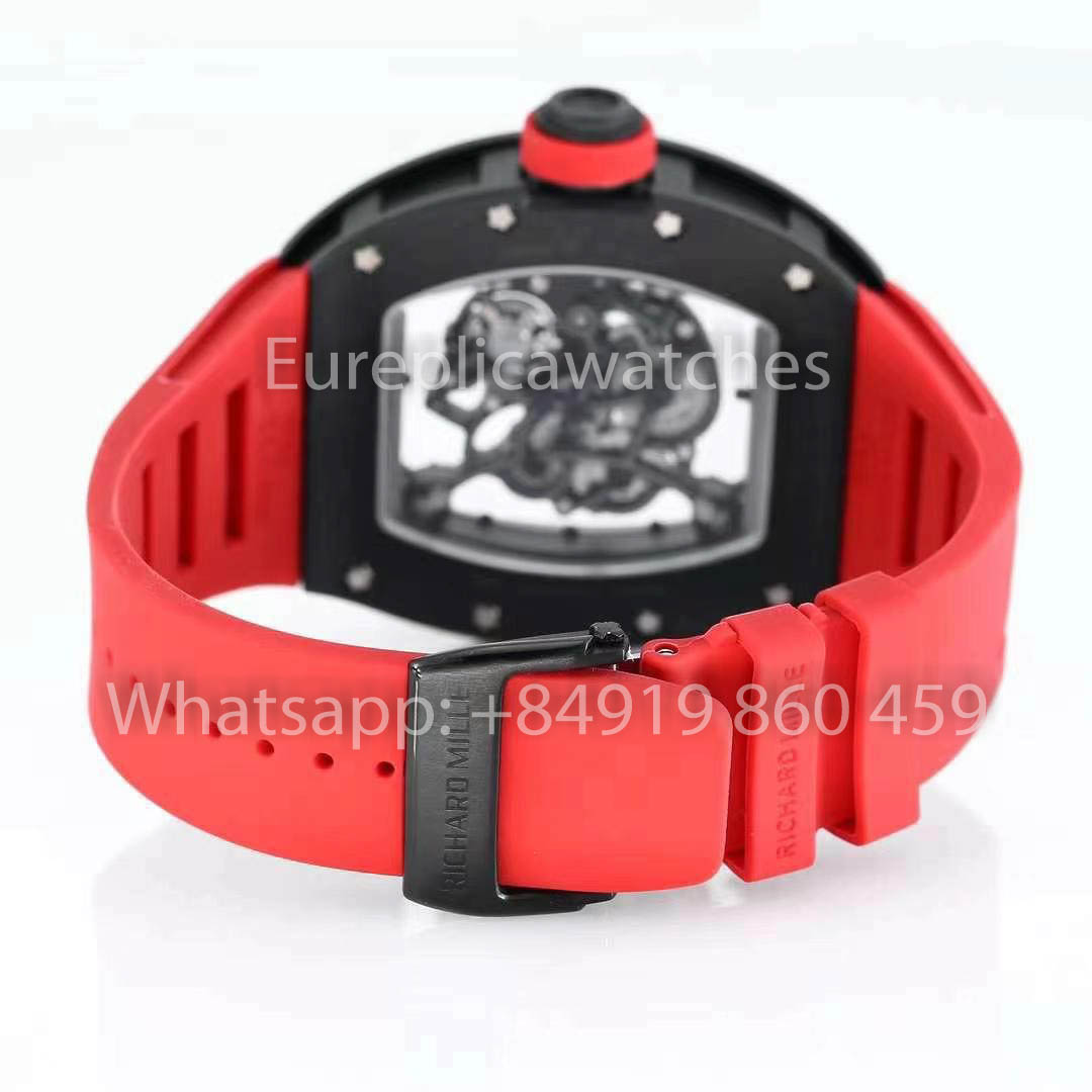 RICHARD MILLE RM055 Ceramic Case 1:1 Best Clone APS Factory Red Strap