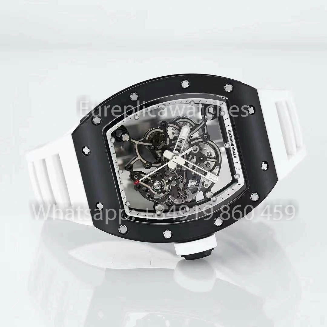 RICHARD MILLE RM055 Ceramic Case 1:1 Best Clone APS Factory White Strap