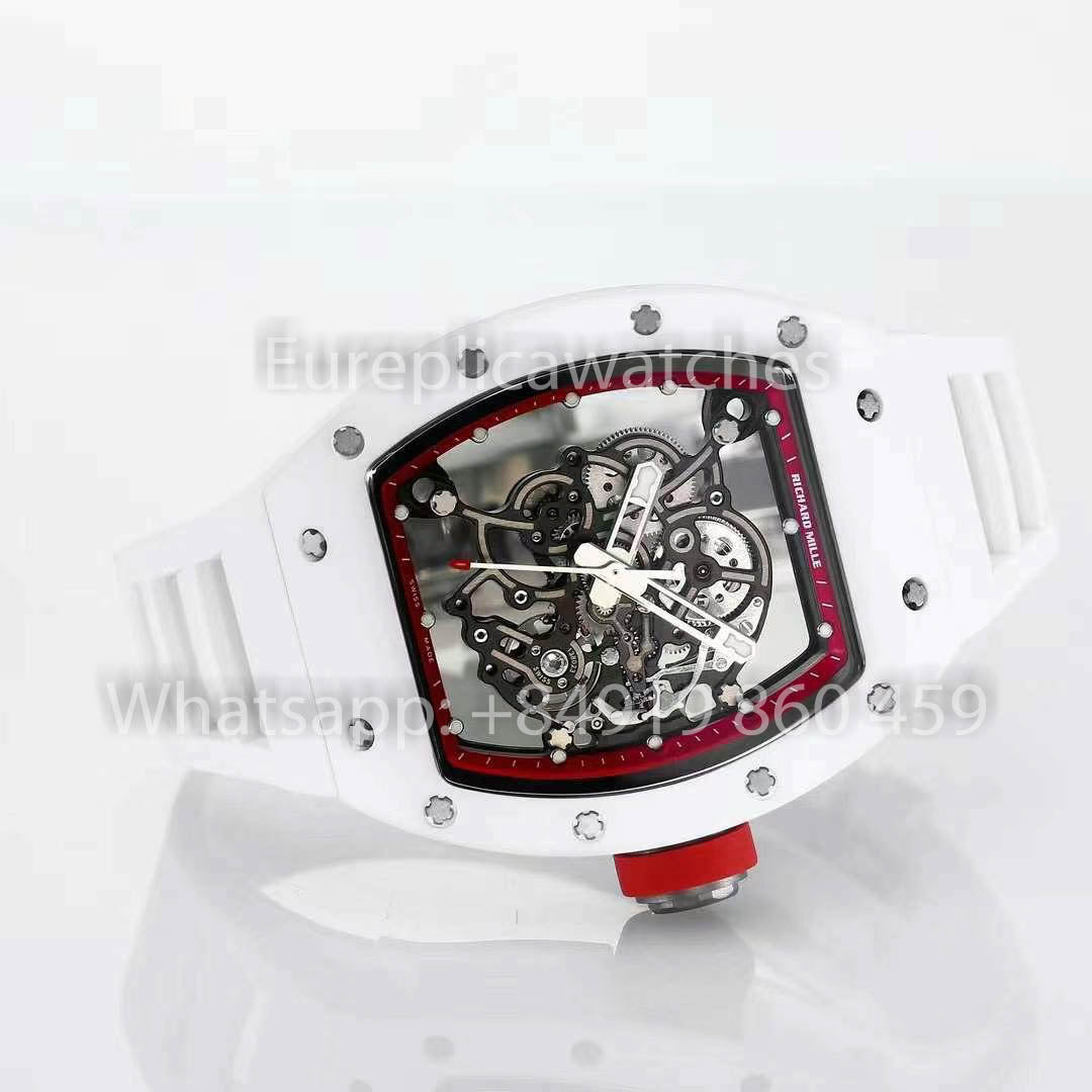 RICHARD MILLE RM055 Cassa in ceramica bianca 1:1 Miglior clone APS Factory Quadrante rosso