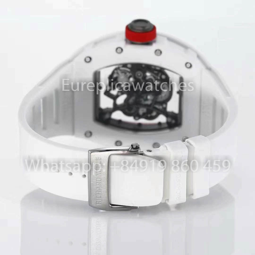 RICHARD MILLE RM055 White Ceramic Case 1:1 Best Clone APS Factory Red Dial