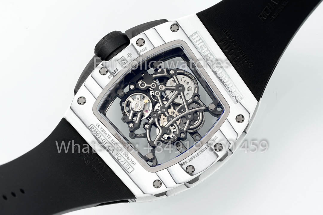 RICHARD MILLE  RM61-01 Carbon Fiber Skeleton Dial 1:1 Best Clone APS Factory Newest Version