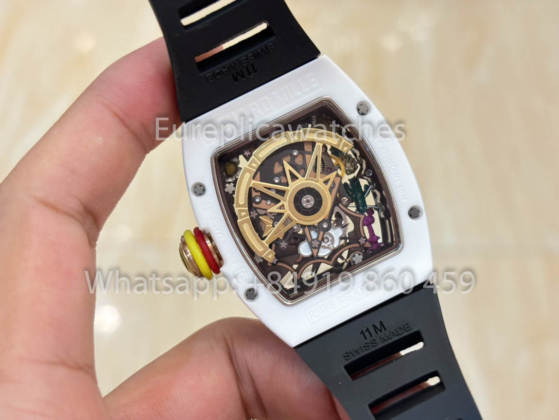 Richard Mille RM88 Smiley V2 Ceramic Case 1:1 Best Clone Black Rubber Strap