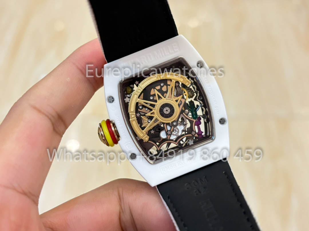 Richard Mille RM88 Smiley V2 Ceramic Case 1:1 Best Clone Black Velcro Strap