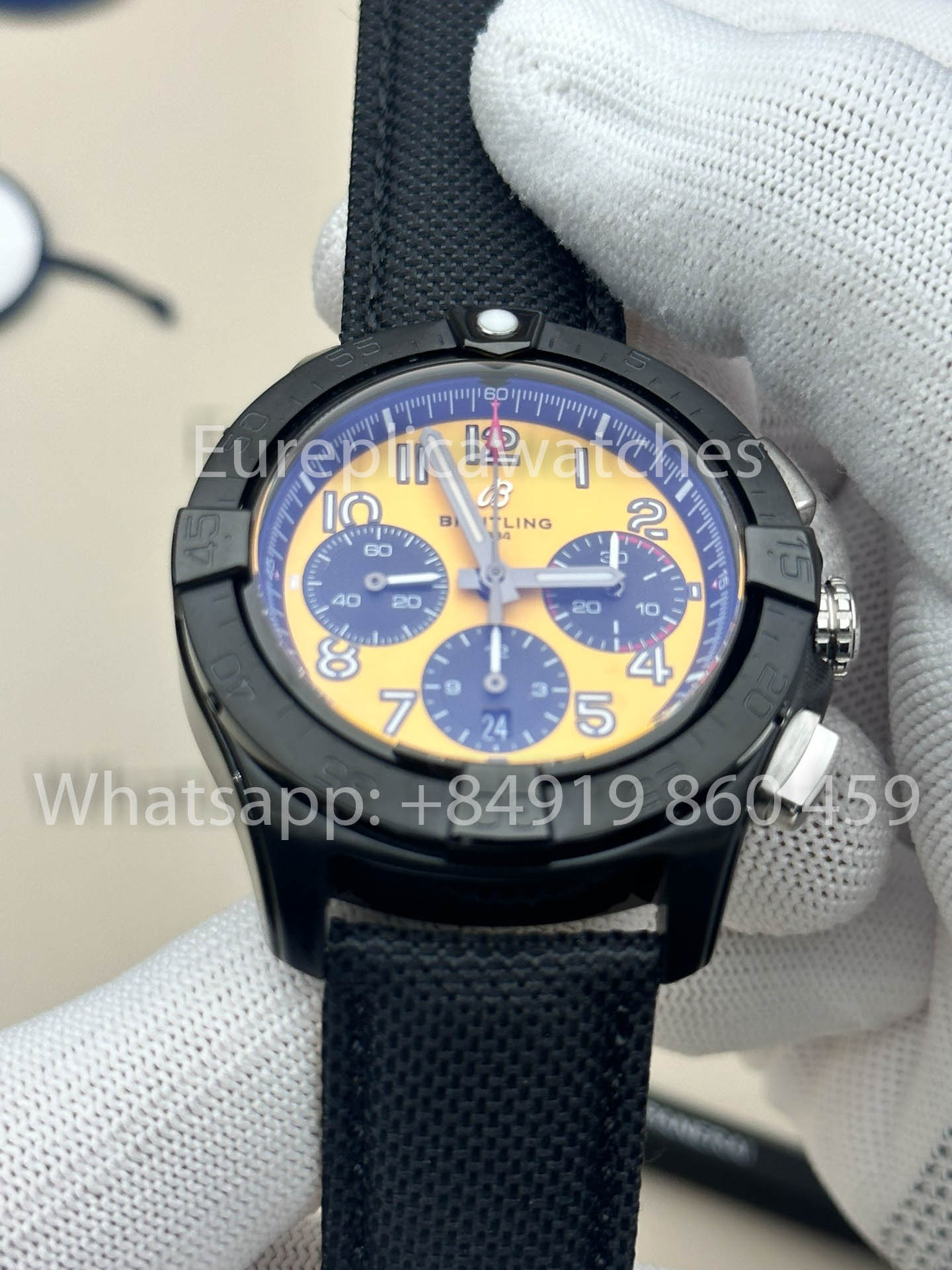 Breitling Avenger B01 Chronograph 44 Night Mission 1:1 Best Clone BLS Factory Black Strap