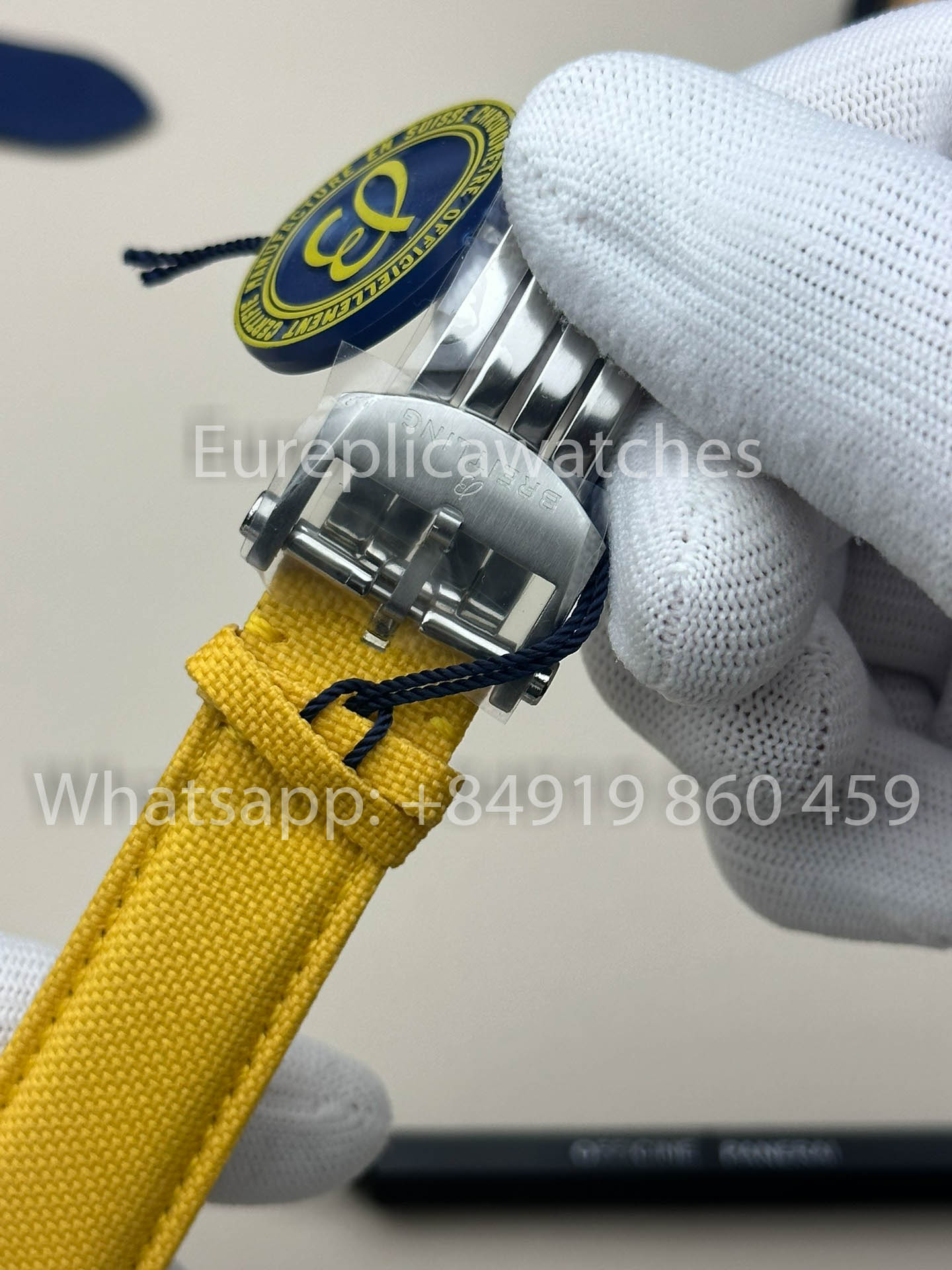 Breitling Avenger B01 Chronograph 44 Night Mission 1:1 Best Clone BLS Factory Yellow Strap