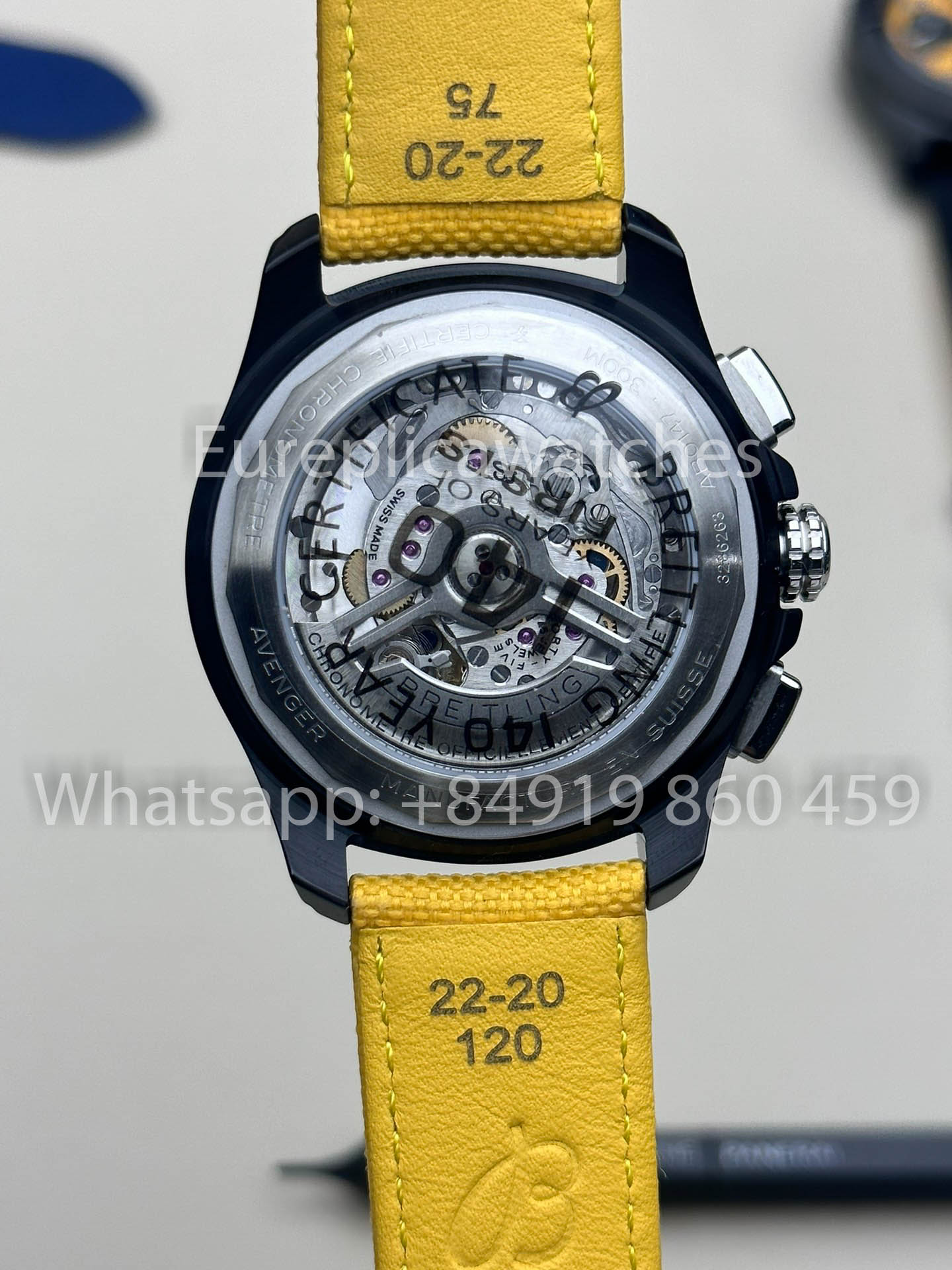 Breitling Avenger B01 Chronograph 44 Night Mission 1:1 Best Clone BLS Factory Yellow Strap