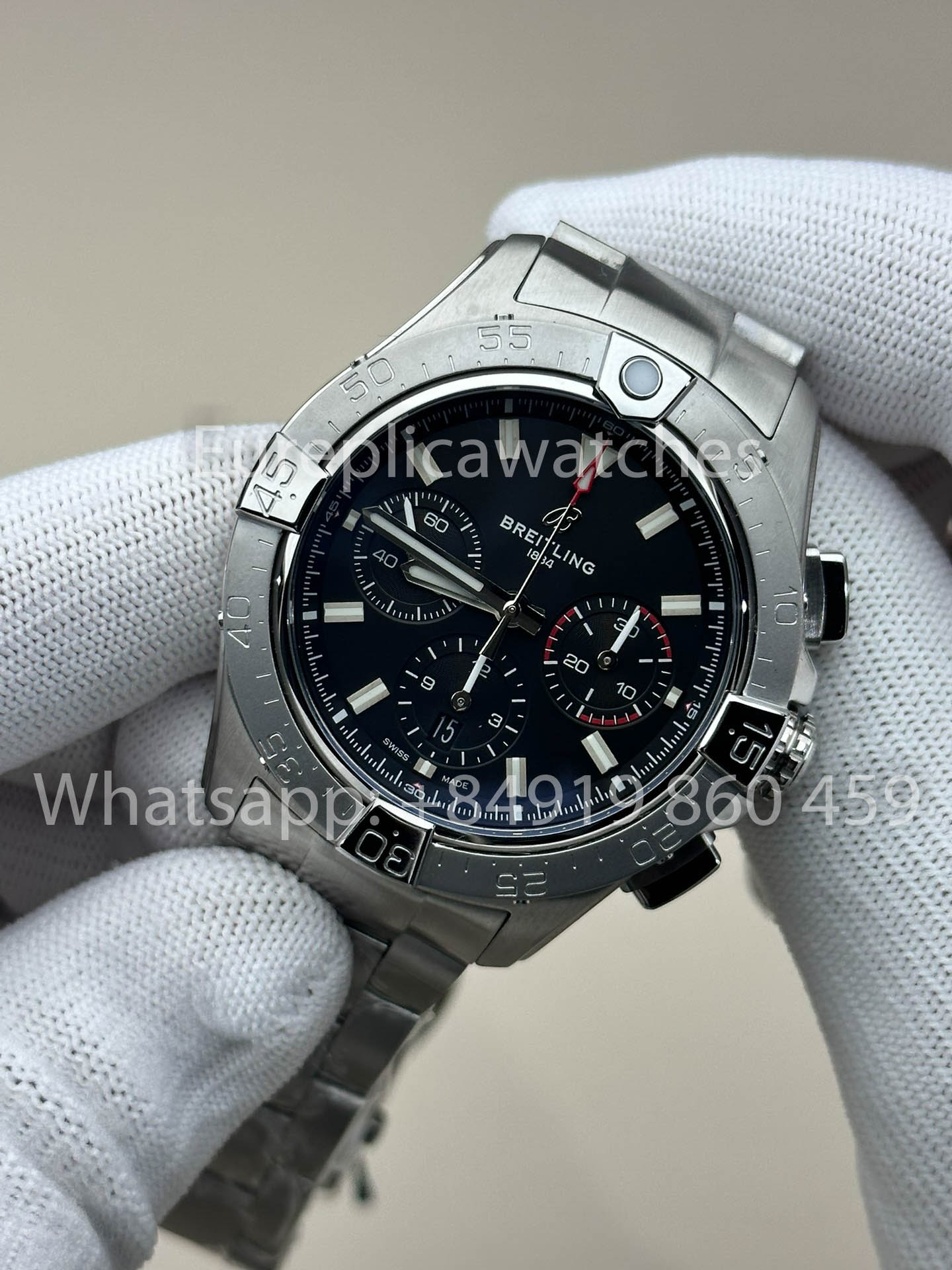 Breitling Avenger B01 Cronografo 44 Acciaio inossidabile - AB0147101B1A1 Nero 1:1 Miglior clone BLS Factory SS