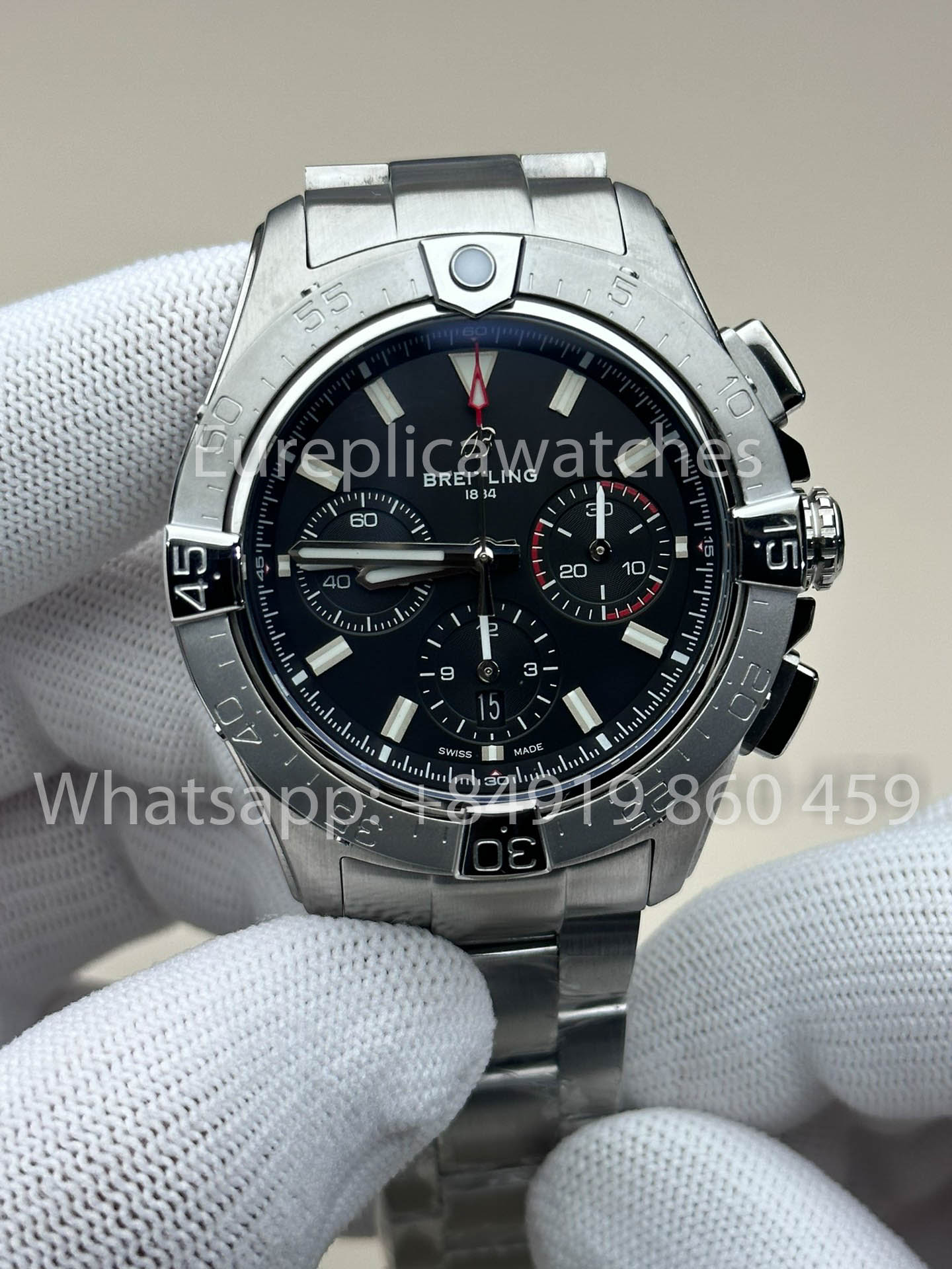 Breitling Avenger B01 Cronografo 44 Acciaio inossidabile - AB0147101B1A1 Nero 1:1 Miglior clone BLS Factory SS