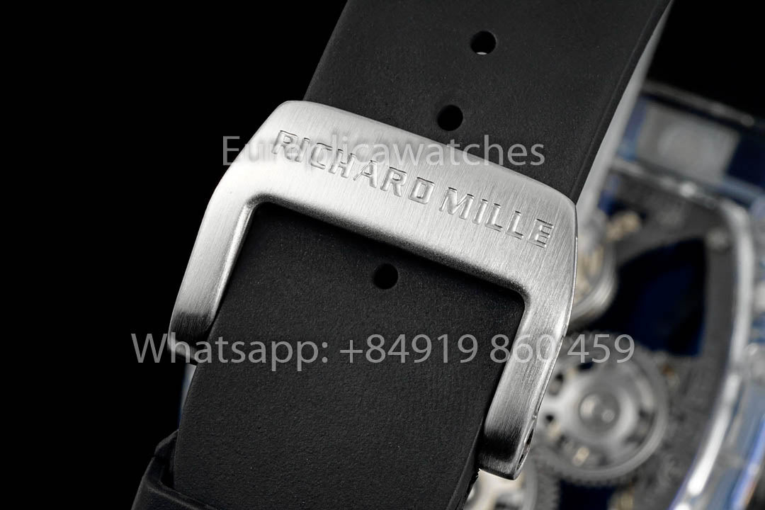 Richard Mille RM 56-02 Tourbillon 1:1 Best Clone RM Factory Black Rubber Strap Newest version