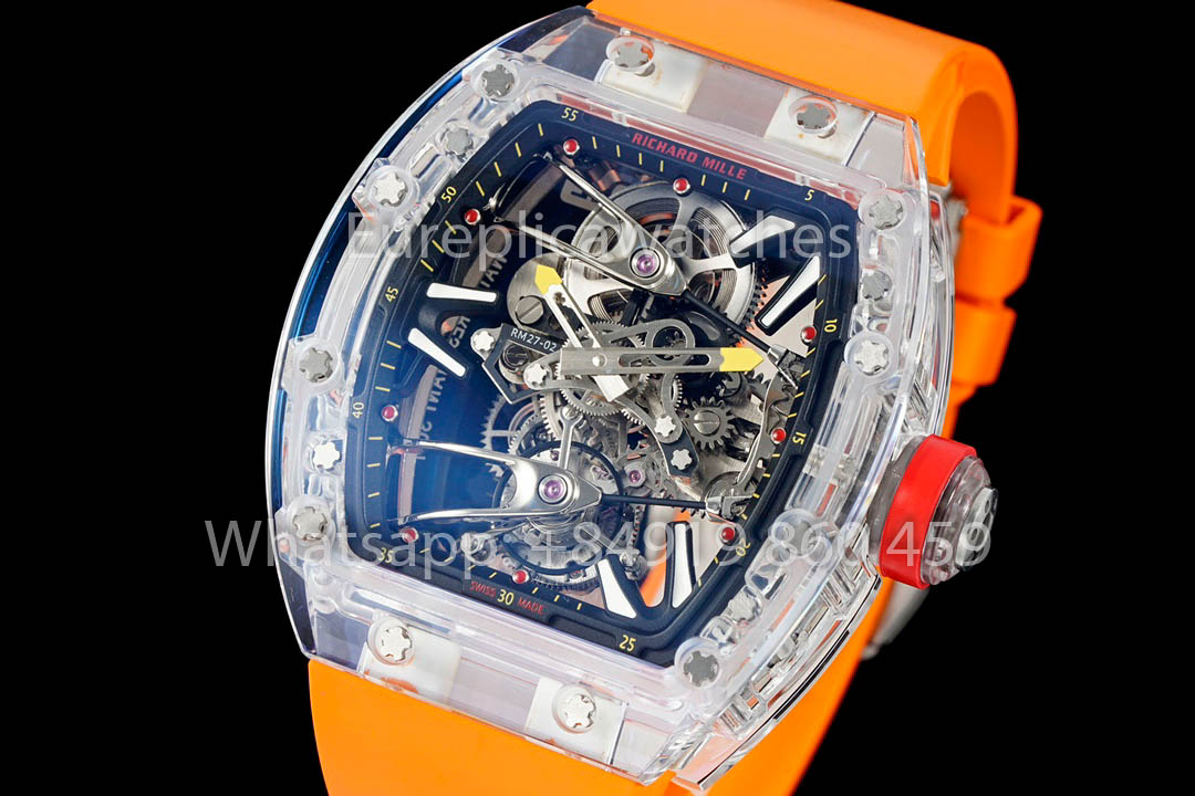 Richard Mille RM 56-02 Tourbillon 1:1 Miglior Clone RM Factory Cinturino in gomma arancione Versione più recente