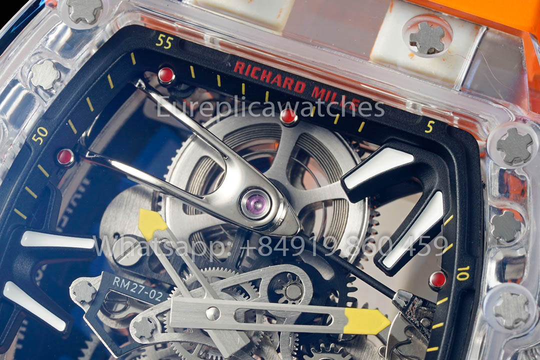 Richard Mille RM 56-02 Tourbillon 1:1 Miglior Clone RM Factory Cinturino in gomma arancione Versione più recente