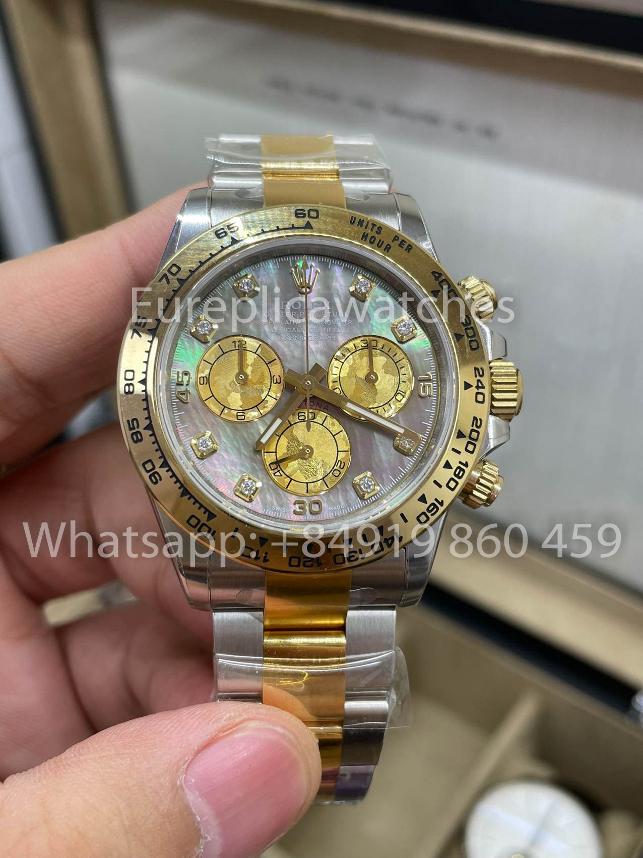 Rolex Cosmograph Daytona M116503-0007 Madreperla 1:1 Miglior Clone Contrappeso Oro e Argento