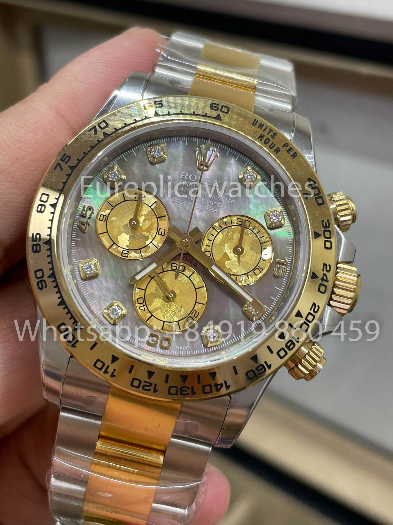 Rolex Cosmograph Daytona M116503-0007 Madreperla 1:1 Miglior Clone Contrappeso Oro e Argento