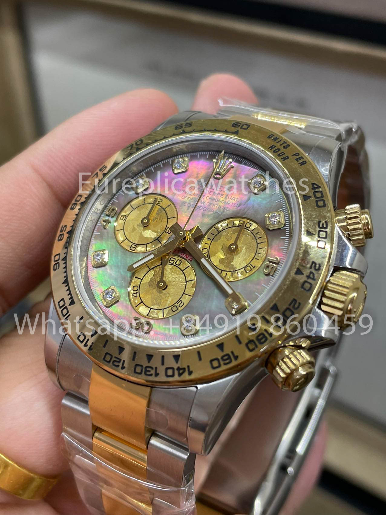 Rolex Cosmograph Daytona M116503-0007 Madreperla 1:1 Miglior Clone Contrappeso Oro e Argento