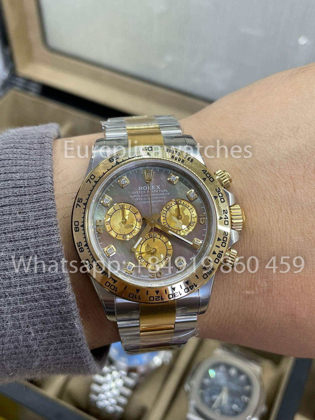 Rolex Cosmograph Daytona M116503-0007 Madreperla 1:1 Miglior Clone Contrappeso Oro e Argento