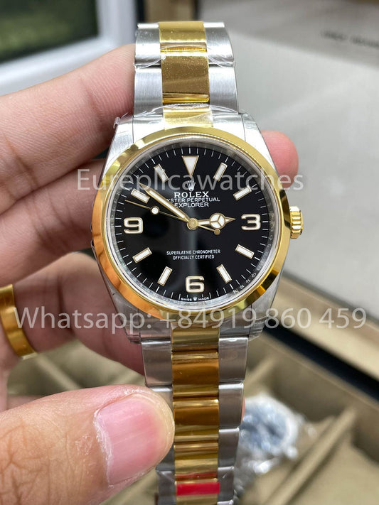 Rolex Explorer 124273-0001 Quadrante Nero Oyster 36mm 1:1 Miglior Clone VS Movimento di Fabbrica 3230