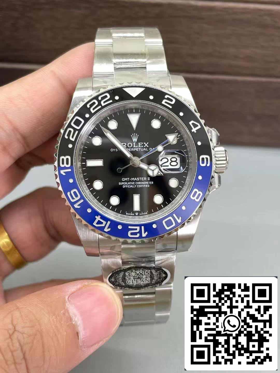 Rolex GMT Master II 116710BLNR-78200 1:1 Mejor edición Clean Factory esfera negra