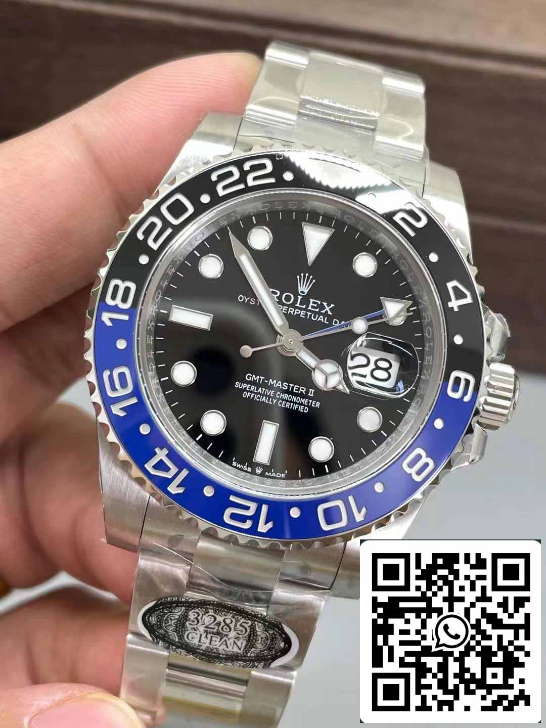 Rolex GMT Master II 116710BLNR-78200 1:1 Mejor edición Clean Factory esfera negra