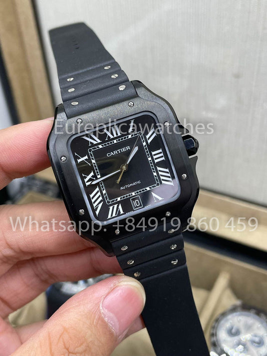 Cartier De Santos WSSA0039 Cinturino in gomma BV Factory 1:1 Best Edition Movimento 9019