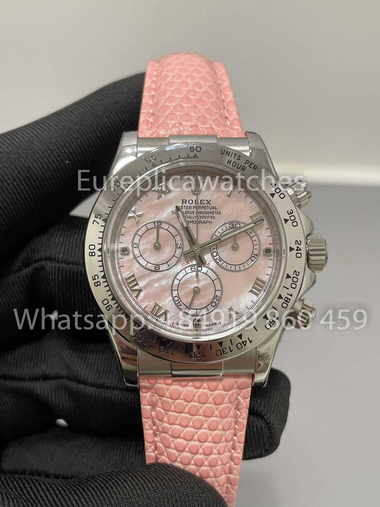 Rolex Cosmograph Daytona 116519 Custom by Wukong Factory Pink Strap