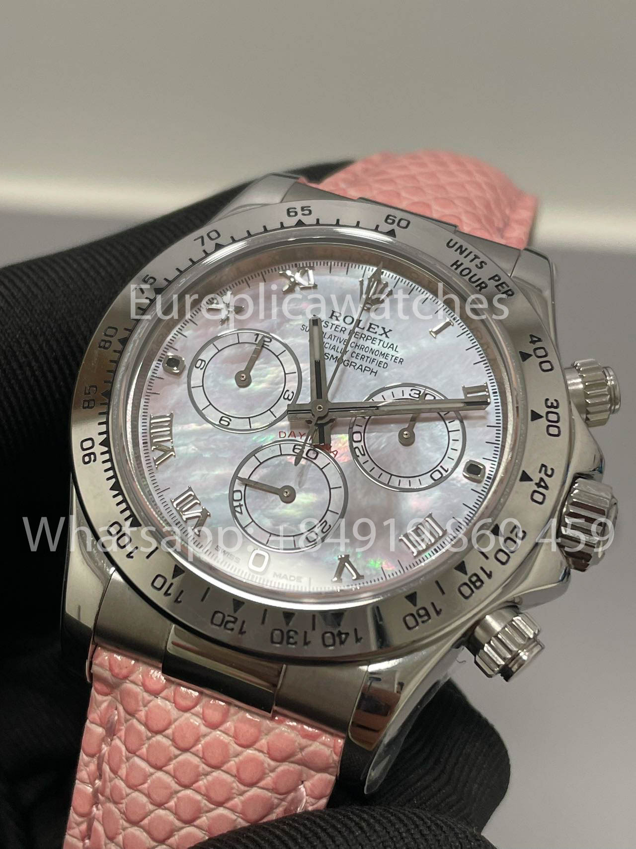 Rolex Cosmograph Daytona 116519 Custom de Wukong Factory Correa rosa