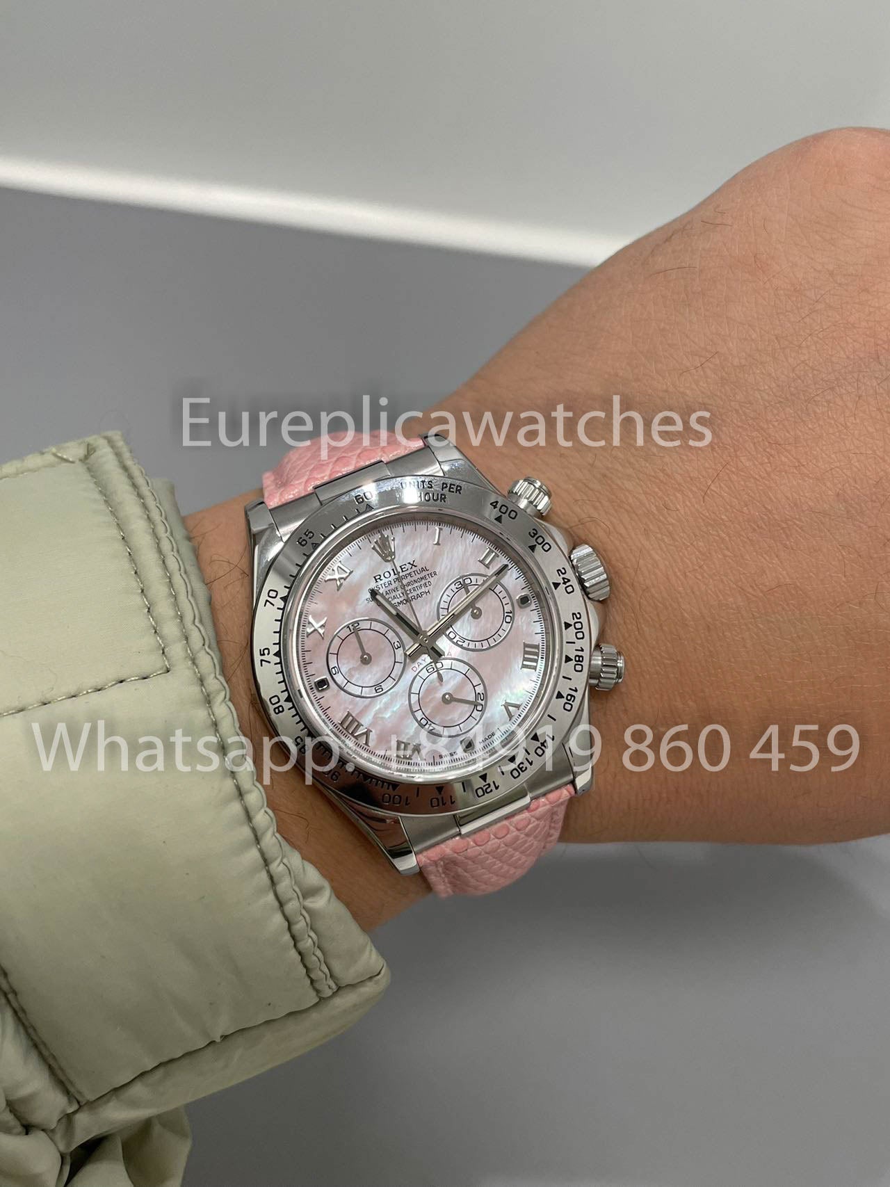 Rolex Cosmograph Daytona 116519 Custom by Wukong Factory Pink Strap