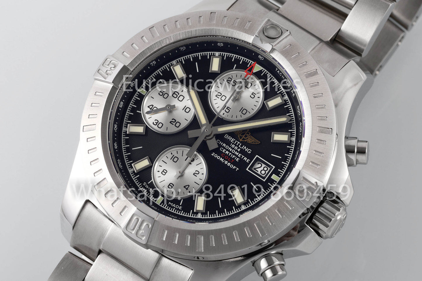 BREITLING Colt Chronograph A1338811 Orologio da uomo 1:1 Miglior clone EF Factory Quadrante nero