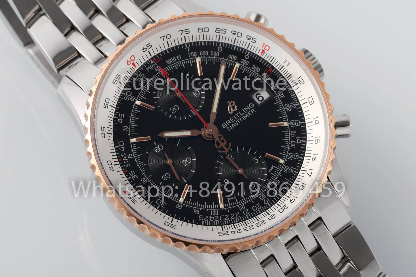 BREITLING Navitimer Chronograph A13324121B1X1 Quadrante Nero RG 1:1 Miglior Clone EF Factory