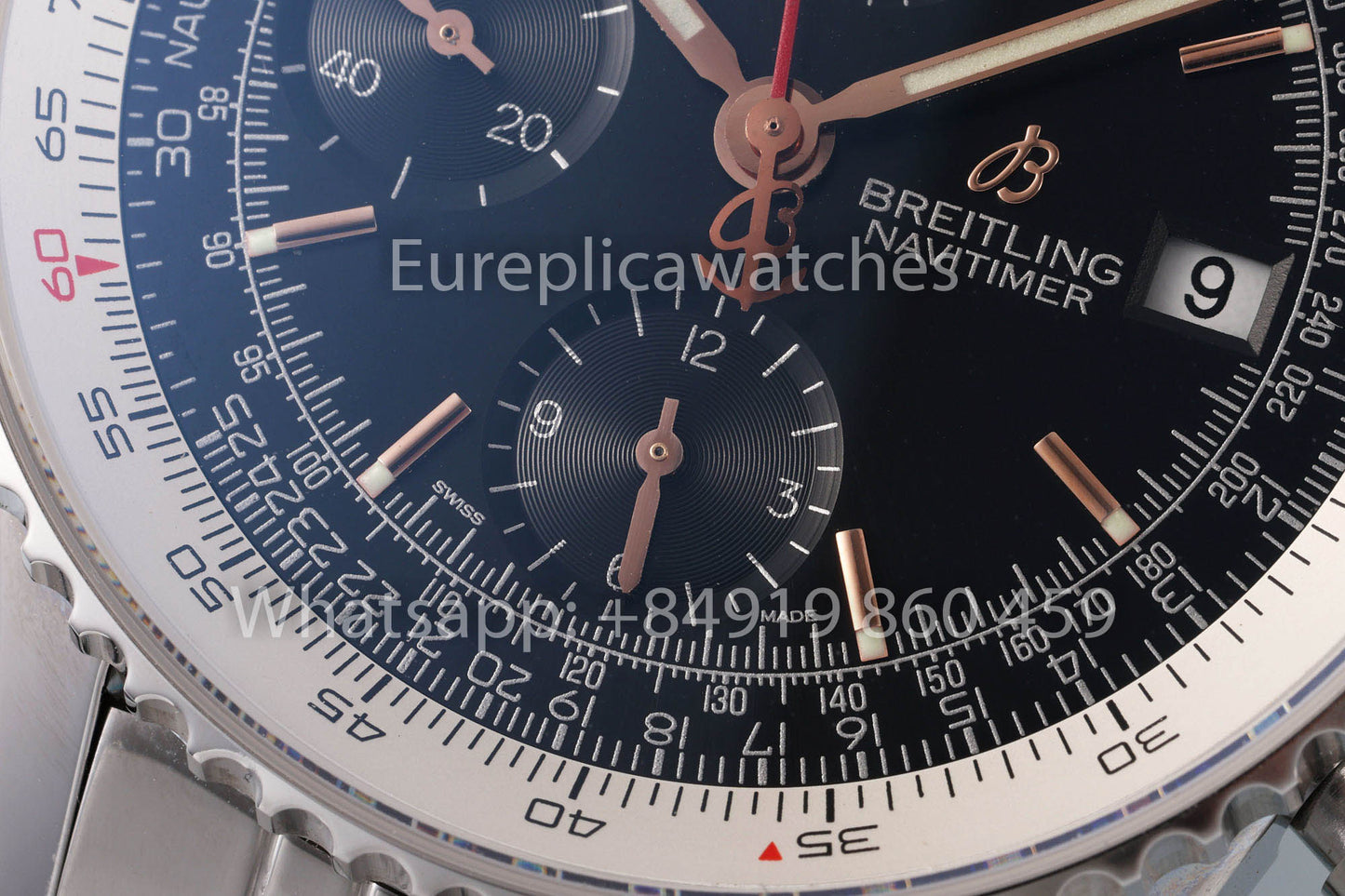 BREITLING Navitimer Chronograph 41A13324121B1A1 Quadrante Nero 1:1 Miglior Clone EF Factory RS