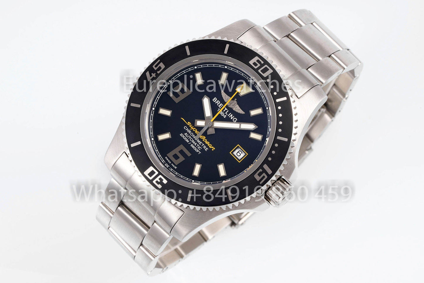 Breitling Superocean 44 A17391  1:1 Best Clone Stainless Steel EF Factory Yellow Hands