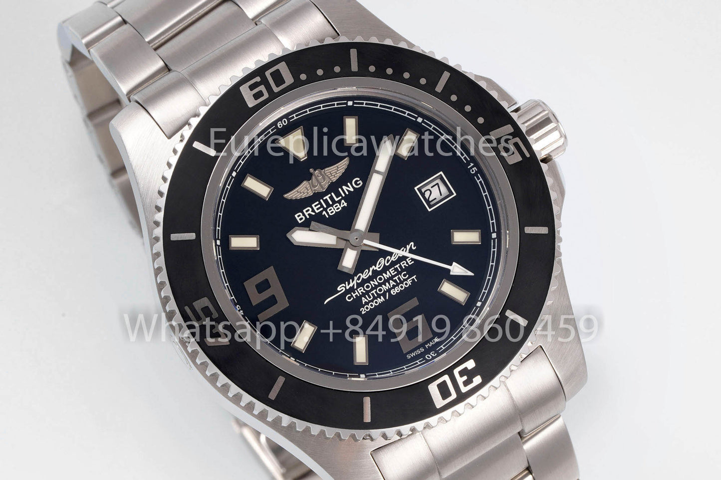 Breitling Superocean 44 A17391 1:1 Mejor clon de acero inoxidable EF Factory con agujas blancas