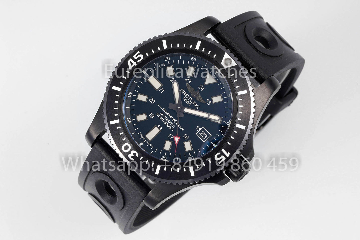 Breitling Superocean M17393131B1S1 Rubber Strap Black Dial 1:1 Best Clone EF Factory