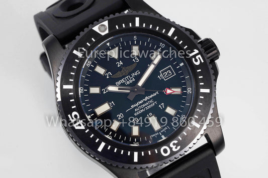 Breitling Superocean M17393131B1S1 Rubber Strap Black Dial 1:1 Best Clone EF Factory