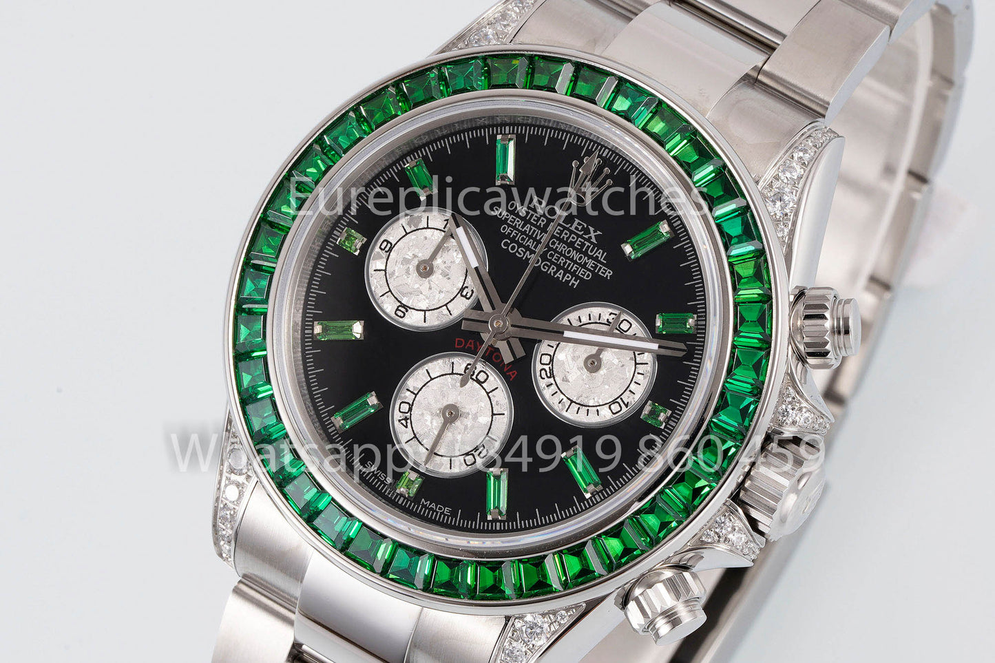 Rolex Daytona Rainbow Green Bezel 40mm 1:1 Miglior Clone EF Factory SS