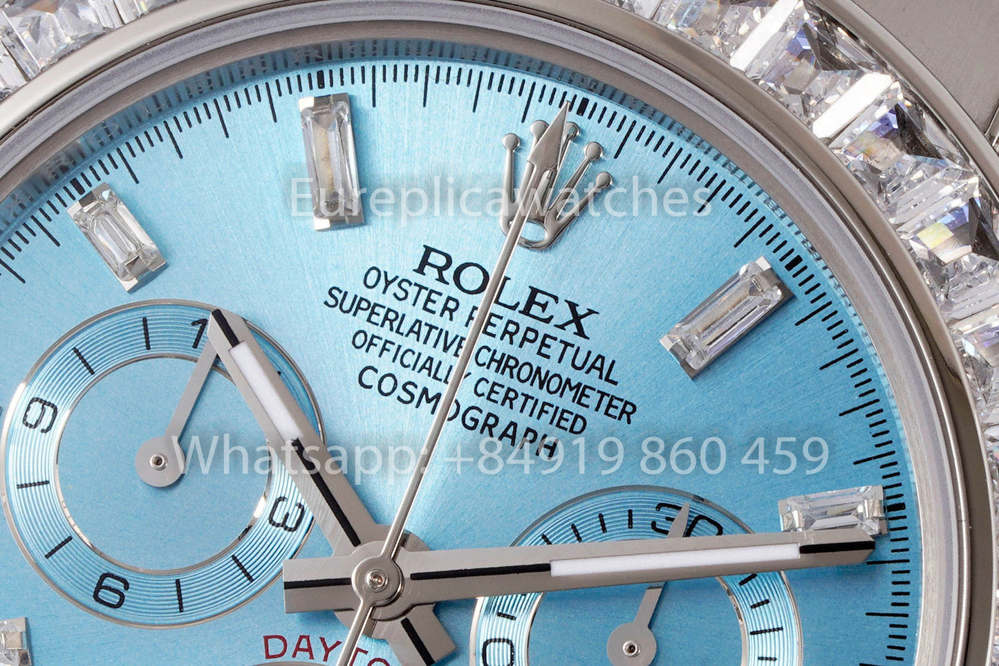 Rolex Daytona Rainbow Ice Blue Dial 40 mm 1:1 Mejor clon EF Factory Correa de caucho SS