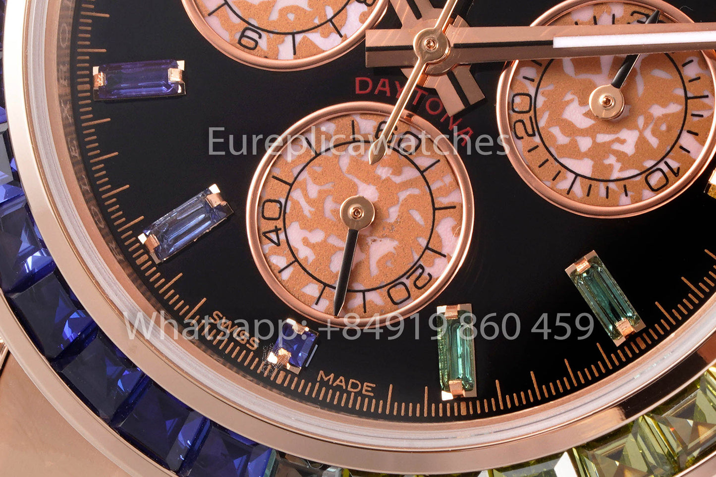 Rolex Daytona Rainbow Sundust Dial Oro Rosa 40mm 1:1 Miglior Clone EF Factory SS