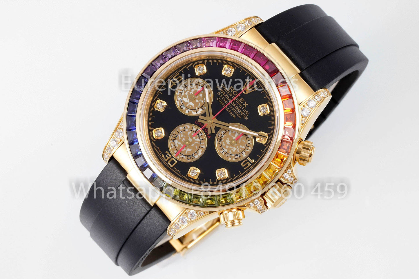 Rolex Daytona Rainbow Diamond Dial Oro amarillo 40 mm 1:1 Mejor clon EF Factory