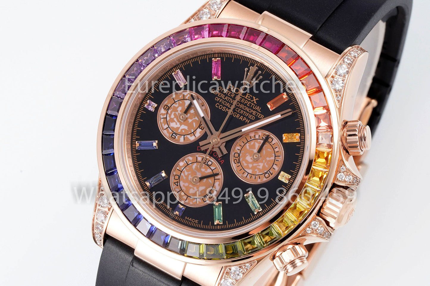 Rolex Daytona Rainbow Sundust Dial Oro Rosa 40mm 1:1 Miglior Clone EF Factory