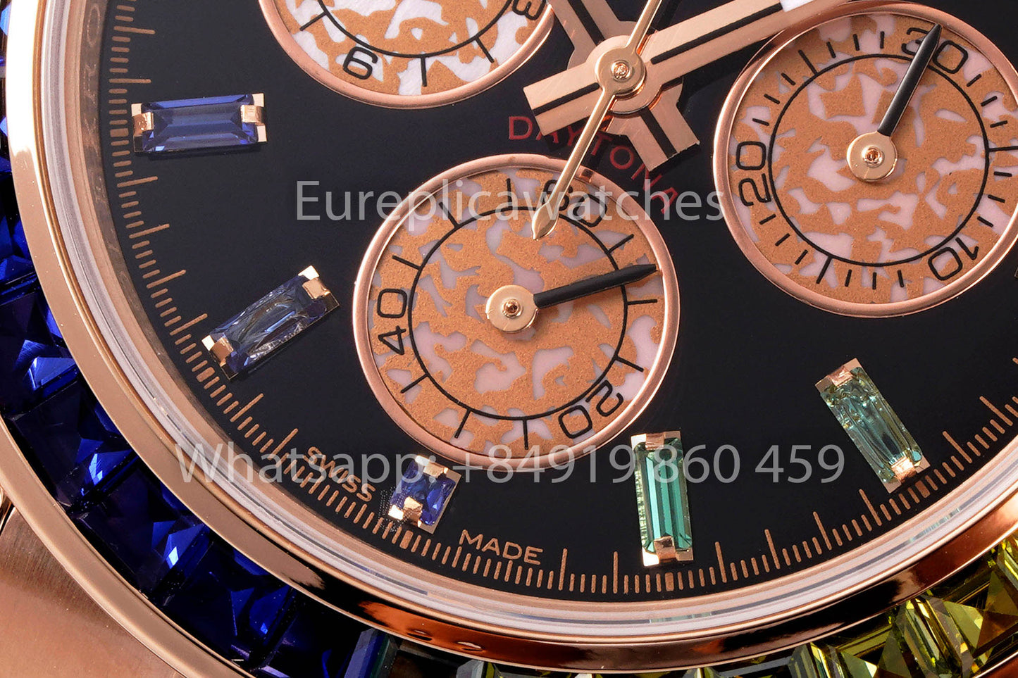 Rolex Daytona Rainbow Sundust Dial Oro Rosa 40mm 1:1 Miglior Clone EF Factory