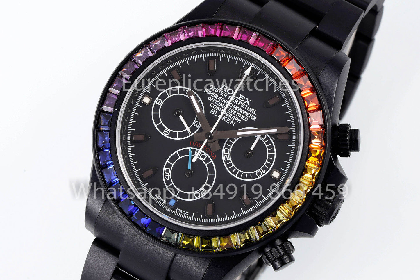 Rolex Daytona Blacken Raibow Blacken Version 1:1 Best Clone Stainless Steel Strap