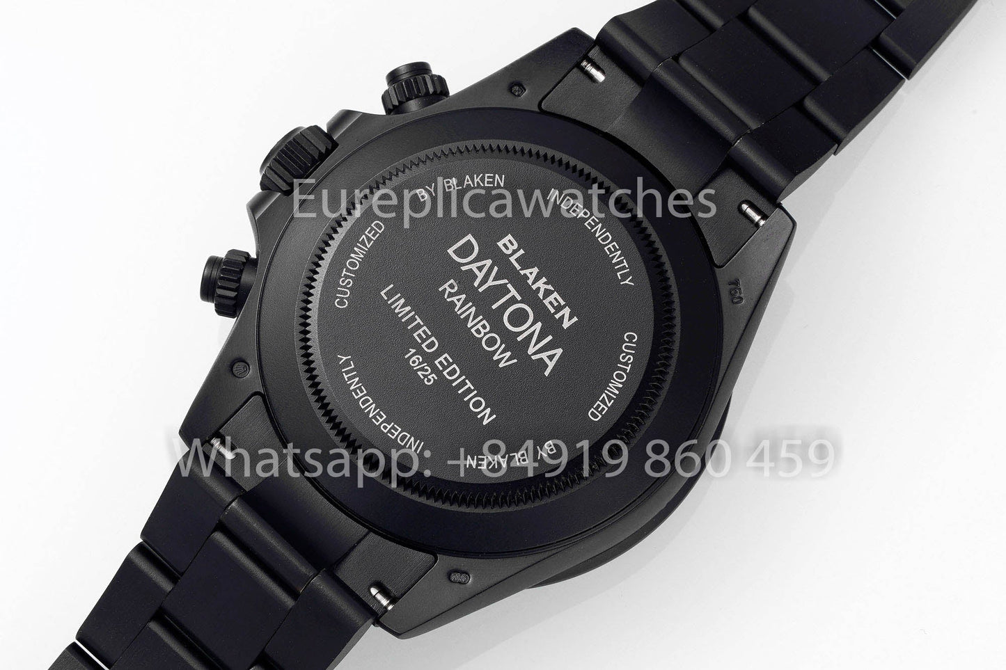 Rolex Daytona Blacken Raibow  Black 1:1 Best Clone Stainless Steel Strap