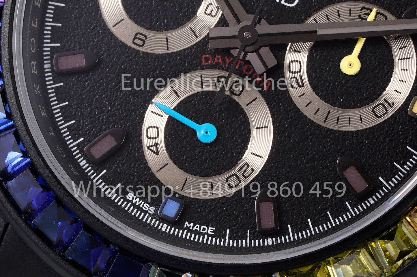 Rolex Daytona Blacken Raibow MAD 1:1 Best Clone Stainless Steel Strap