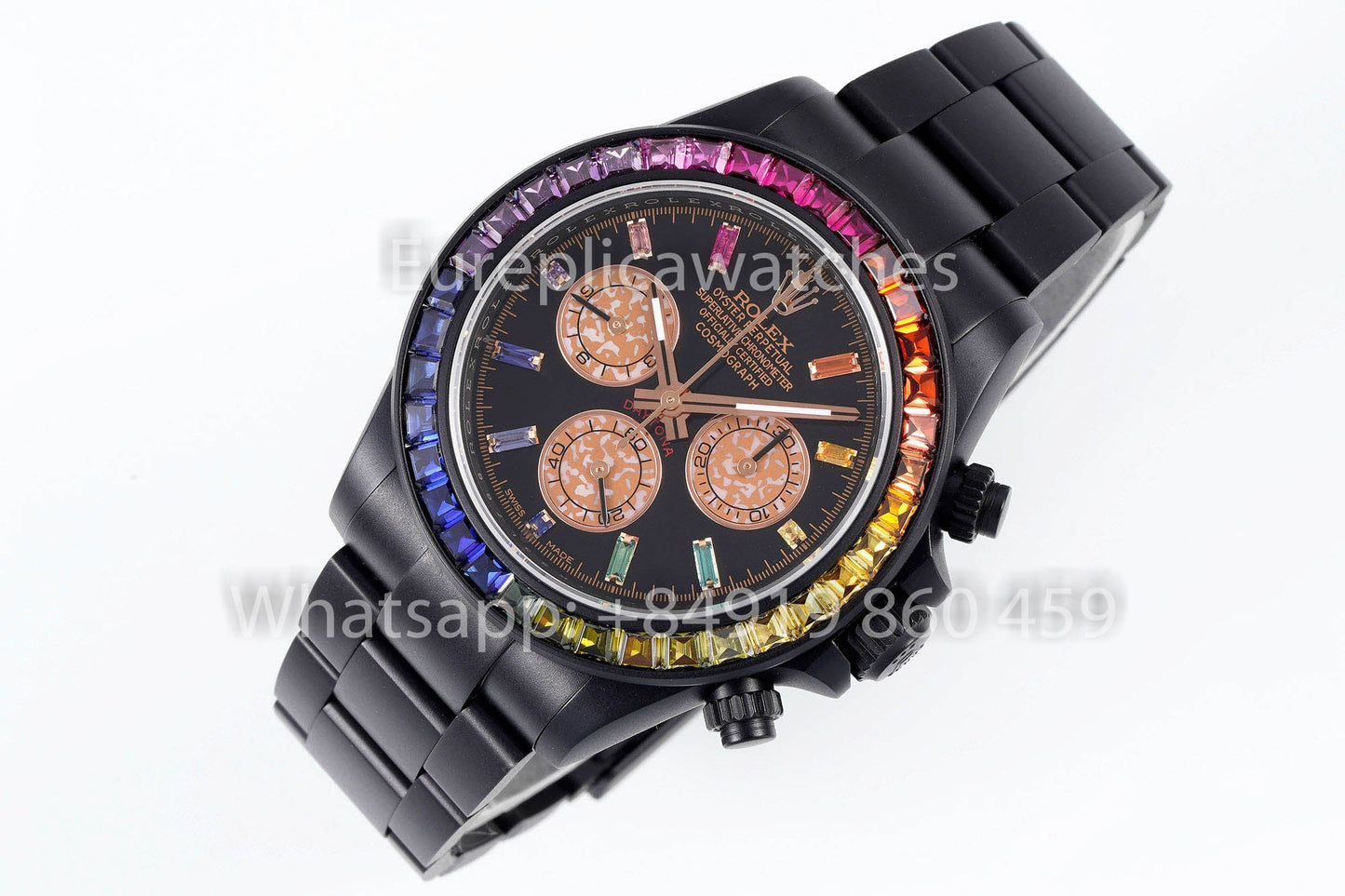 Rolex Daytona Blacken Raibow 1:1 Best Clone Stainless Steel Strap