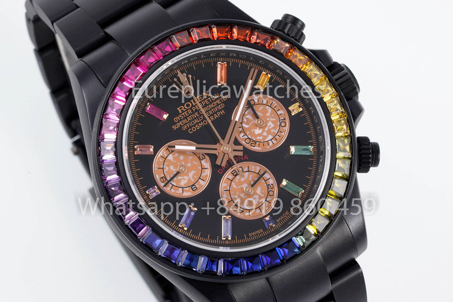 Rolex Daytona Blacken Raibow 1:1 Best Clone Stainless Steel Strap