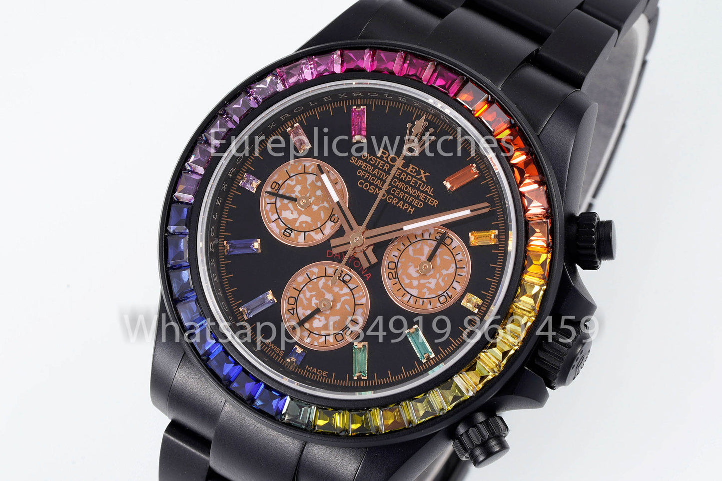 Rolex Daytona Blacken Raibow 1:1 Best Clone Stainless Steel Strap