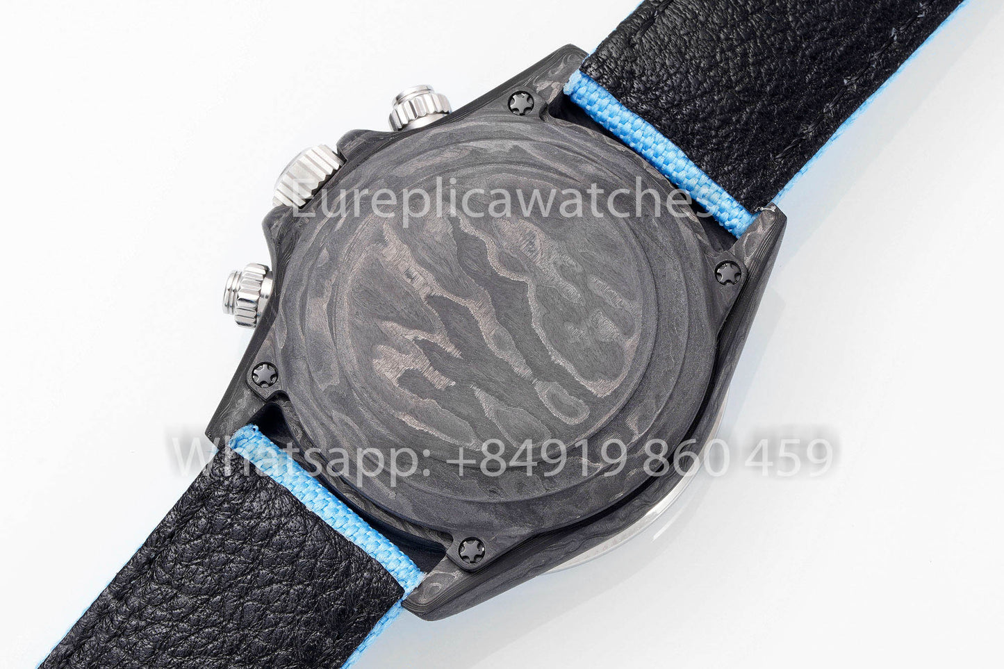 Rolex Daytona Carbon Case Rainbow Blue 1:1 Miglior Clone Diw Cinturino Velcro Personalizzato