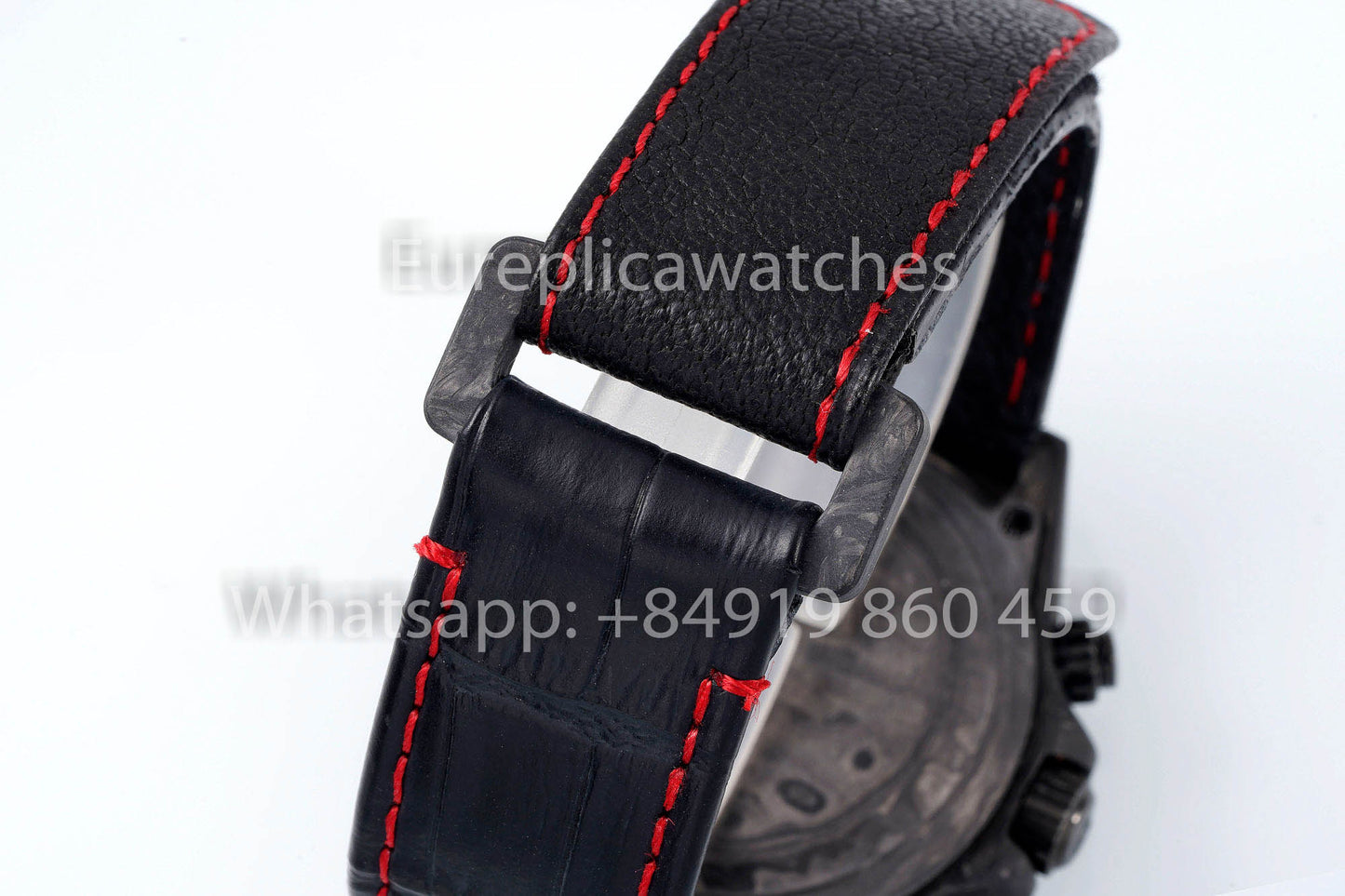 Rolex Daytona Carbon Case Rainbow Nero 1:1 Miglior Clone Diw Cinturino in Pelle Personalizzato