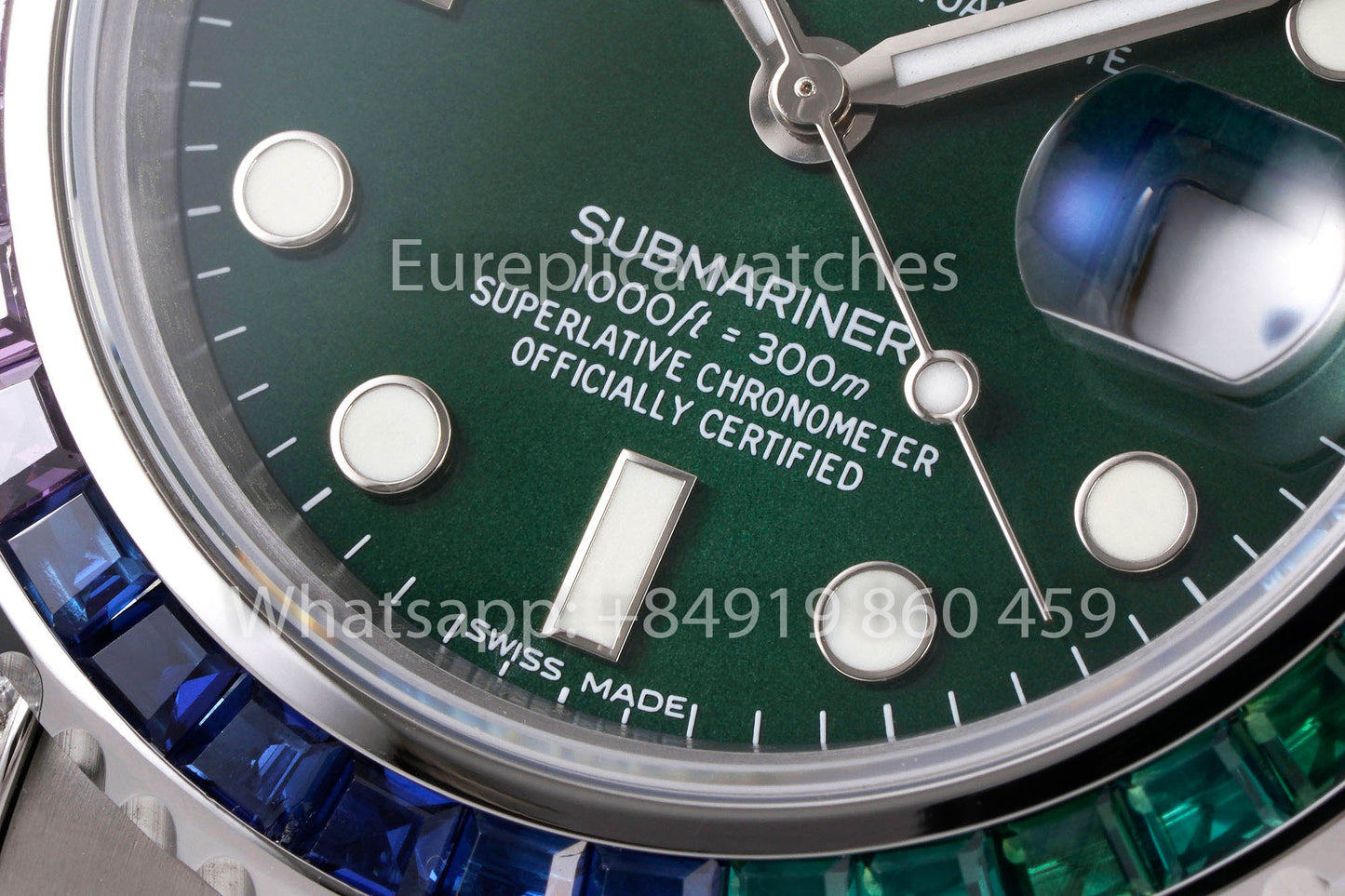 Rolex Submariner Esfera verde arcoíris 1:1 Mejor clon Movimiento EF Factory 3135