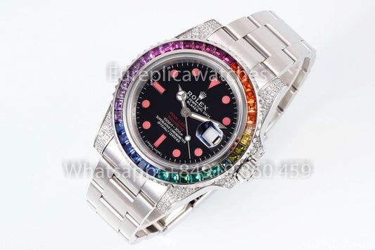 Rolex Submariner Pink Lady Rainbow 1:1 Mejor clon Movimiento EF Factory 3135